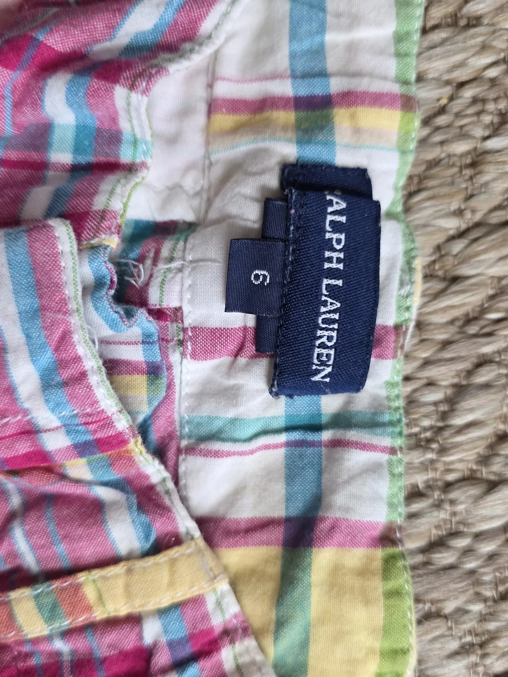 Vintage Ralph Lauren Pink Multi Plaid Cotton Shorts